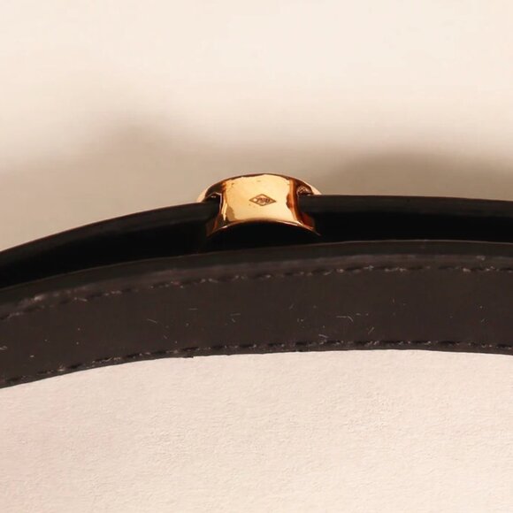 18K Gold Key Bracelet with Leather Wristband - Picture 5 of 7